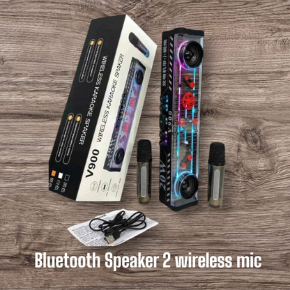 Bluetooth Speaker w/ 2 wireless microphone