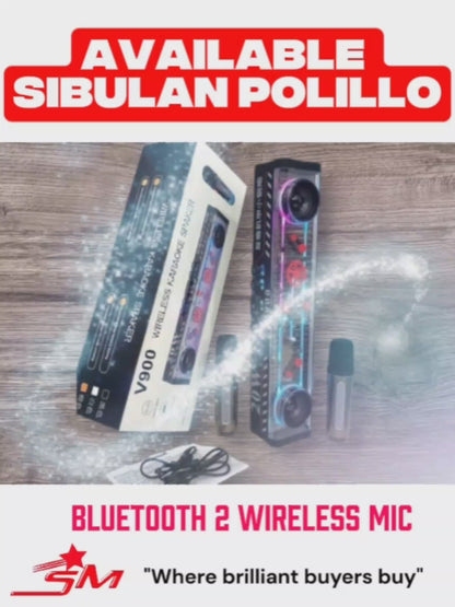 Bluetooth Speaker w/ 2 wireless microphone